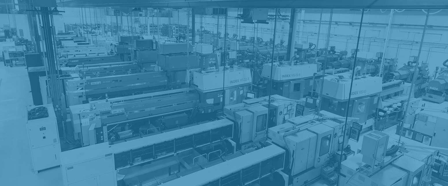 High-volume precision contract manufacturing facility with advanced CNC machinery